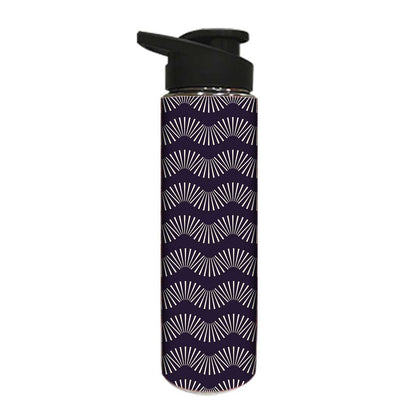 Stainless Steel Sipper Bottle -  Retro Circle Pattern Nutcase