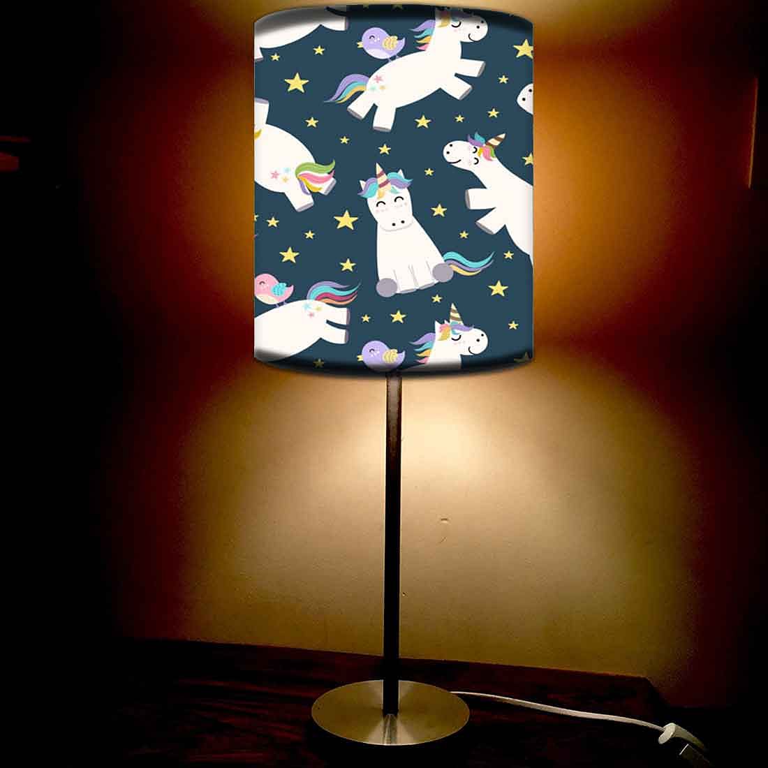 Designer Table Lamp for Living Room Bedside Lamps - Unicorn and Stars Nutcase