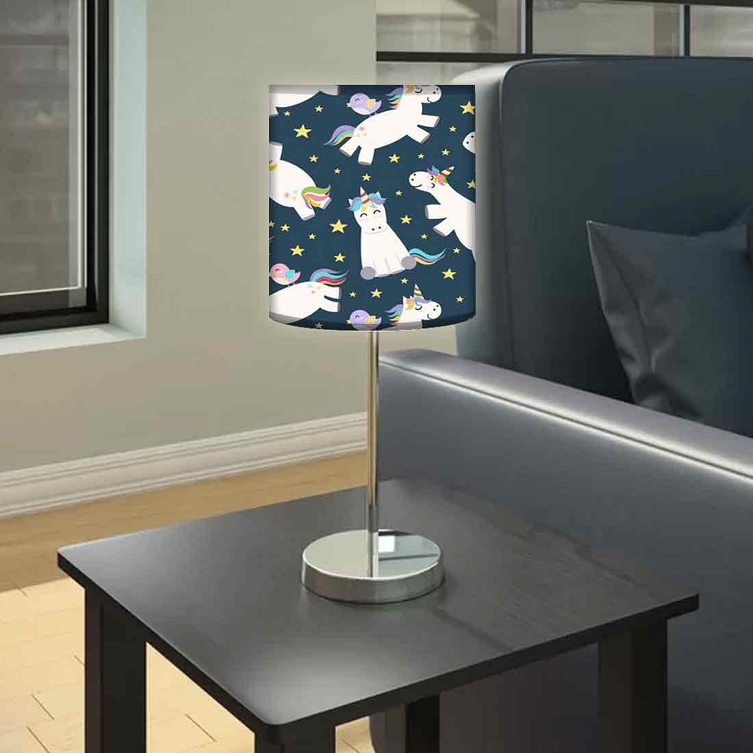 Designer Table Lamp for Living Room Bedside Lamps - Unicorn and Stars Nutcase