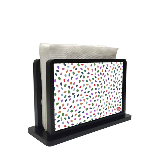 Tissue Paper Napkin Holder Stand - Multicolor Drops Nutcase