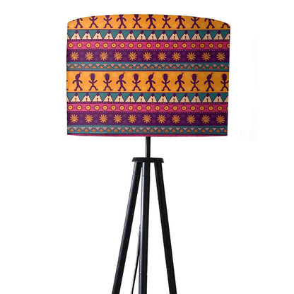 Tripod Floor Lamp Standing Light for Living Rooms - Aztec Purple Nutcase