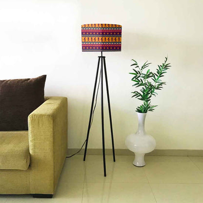 Tripod Floor Lamp Standing Light for Living Rooms - Aztec Purple Nutcase