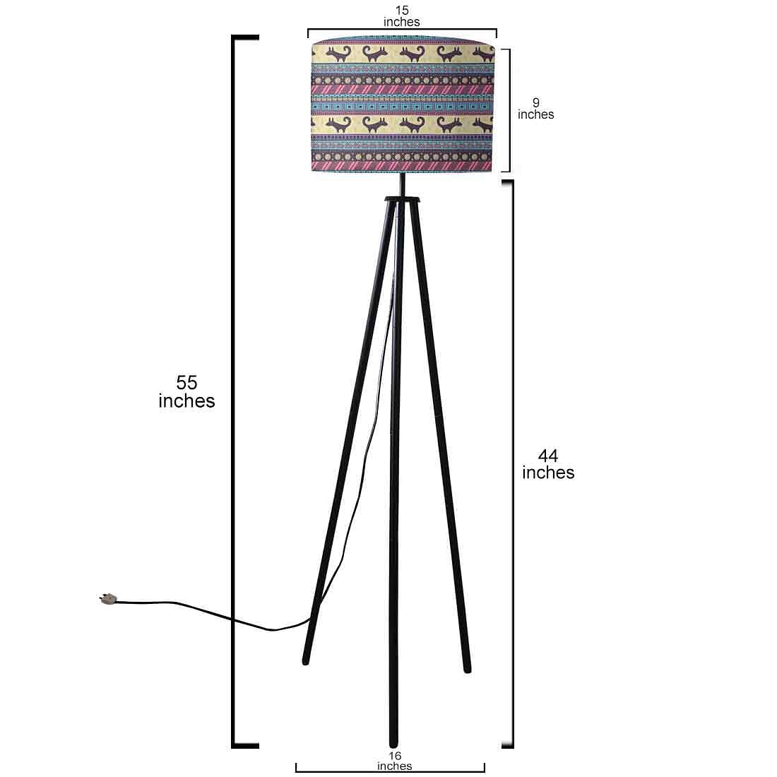 Tripod Floor Lamp Standing Light for Living Rooms - Aztec Nutcase