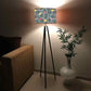 Tripod Floor Lamp Standing Light for Living Rooms -Gray Circles Nutcase