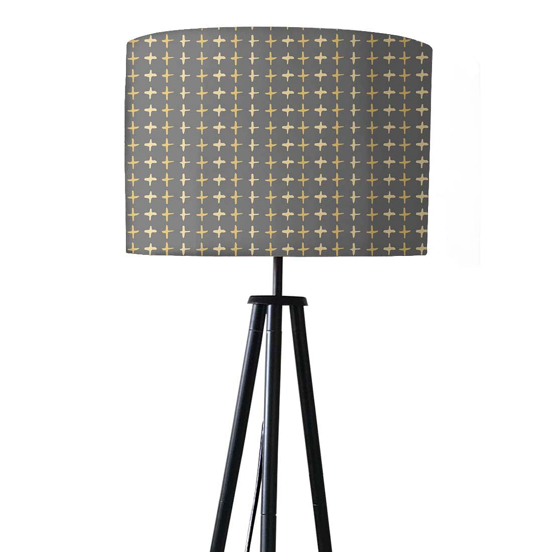 Tripod Floor Lamp Standing Light for Living Rooms -Brown Cross Nutcase