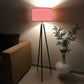 Tripod Floor Lamp Standing Light for Living Rooms -Pink Love Nutcase