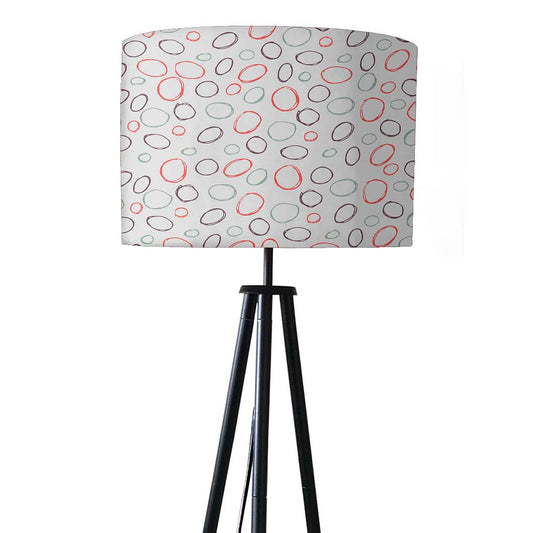Tripod Floor Lamp Standing Light for Living Rooms -Oval Circles Nutcase