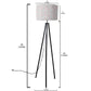 Tripod Floor Lamp Standing Light for Living Rooms -Oval Circles Nutcase