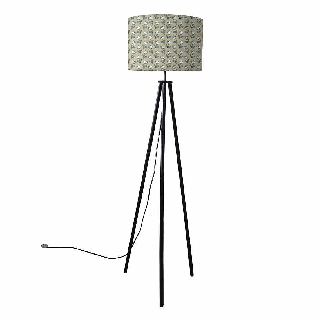 Tripod Floor Lamp Standing Light for Living Rooms -Cute Flowers Nutcase