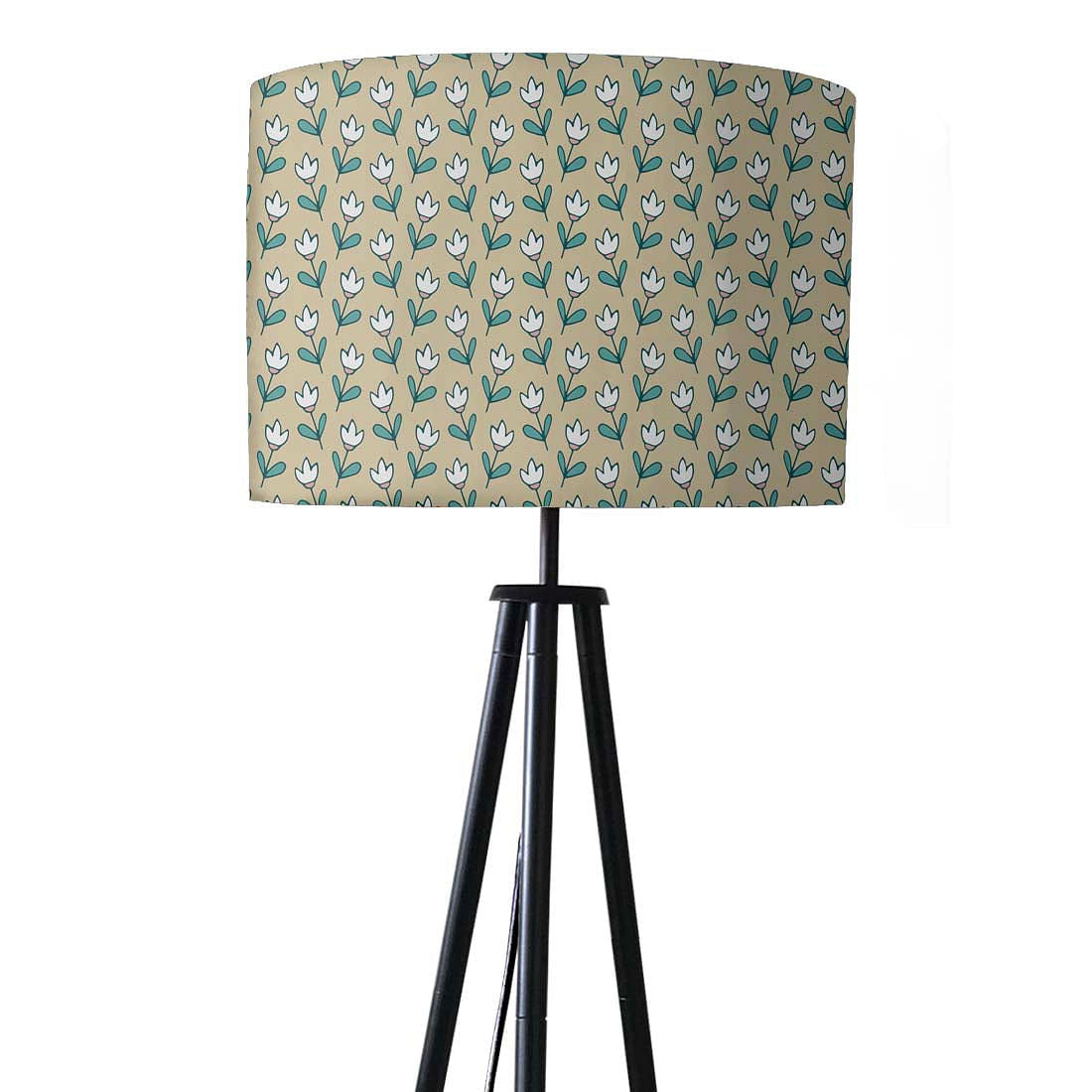Tripod Floor Lamp Standing Light for Living Rooms -Cute Flowers Nutcase
