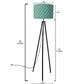 Tripod Floor Lamp Standing Light for Living Rooms -Blue Dots Nutcase