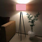 Tripod Floor Lamp Standing Light for Living Rooms -Pink Dots Nutcase