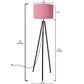 Tripod Floor Lamp Standing Light for Living Rooms -Pink Dots Nutcase