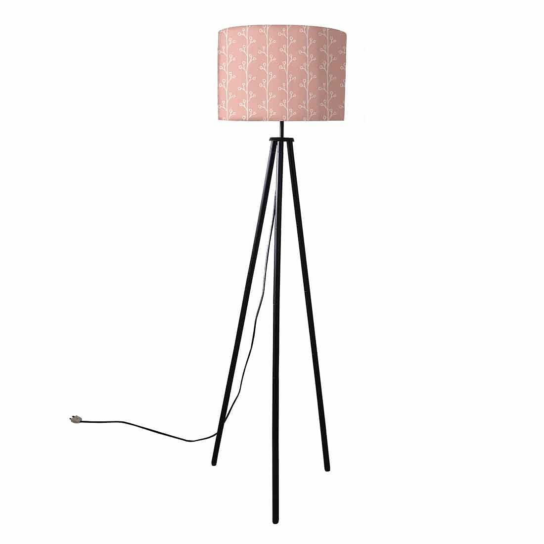 Tripod Floor Lamp Standing Light for Living Rooms -Pink Branch Nutcase