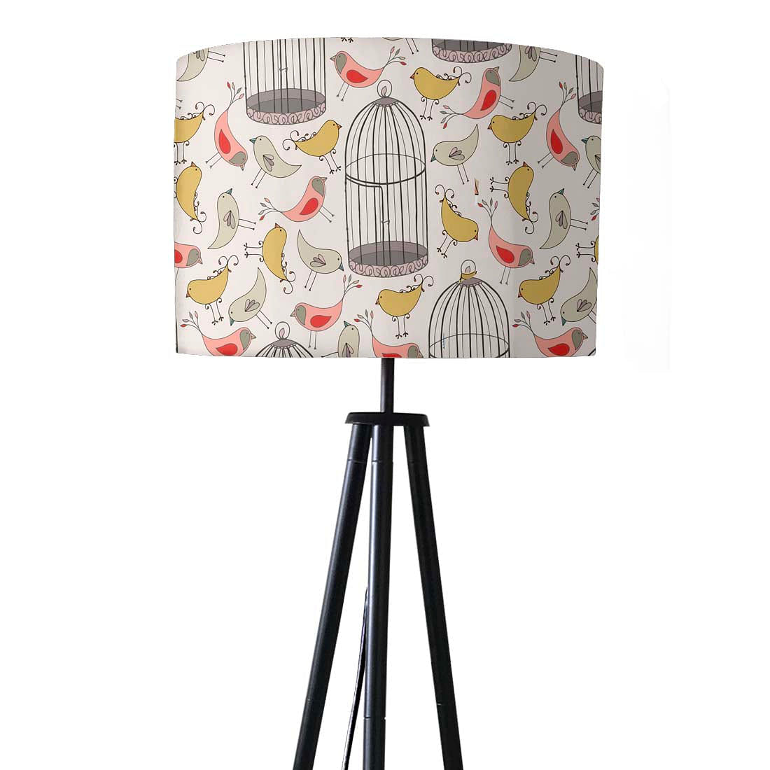 Tripod Floor Lamp Standing Light for Living Rooms -Vintage Bird Cage Nutcase