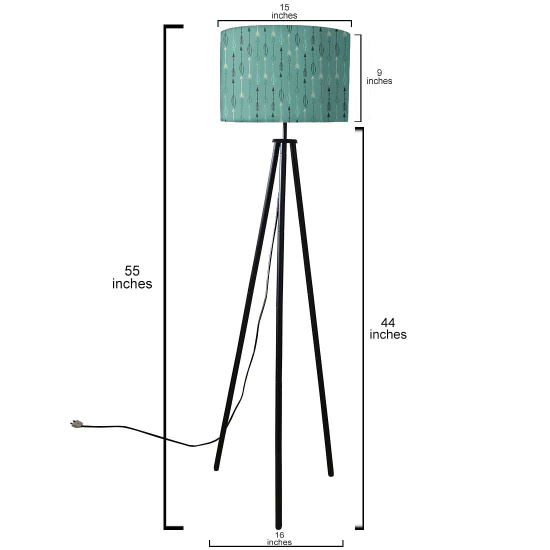 Tripod Floor Lamp Home Centre Standing Light for Bedroom Nutcase