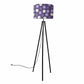 Tripod Floor Lamp Standing Light for Living Rooms -Purple Flowers Nutcase