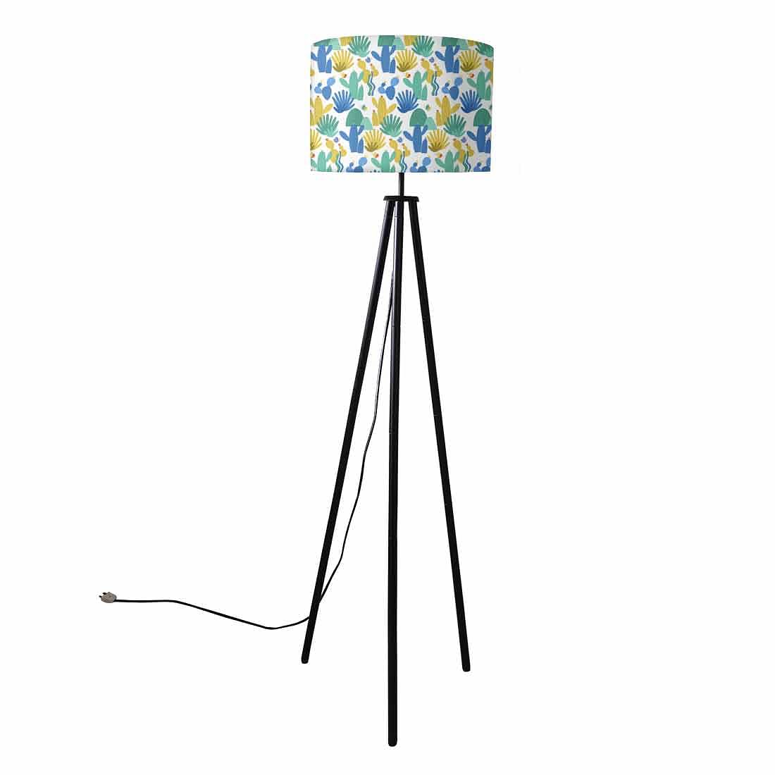 Tripod Floor Lamp Standing Light for Living Rooms -Green Cactus Nutcase