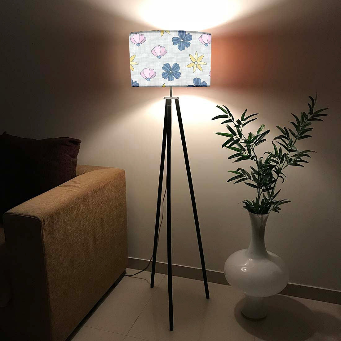 Tripod Floor Lamp Standing Light for Living Rooms -Lilac Nutcase