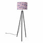 Tripod Floor Lamp Standing Light for Living Rooms -Blue And Yellow Flowers Nutcase