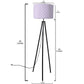 Metal Tripod Floor Lamp Light for Bedroom Nutcase