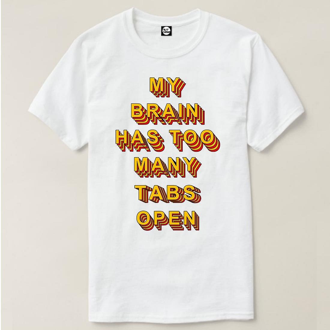 Nutcase Designer Round Neck Men's T-Shirt Wrinkle-Free Poly Cotton Tees - My Brain Nutcase