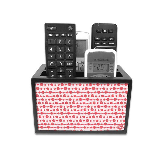 Organizer For TV AC Remotes - Pink White Dots Nutcase