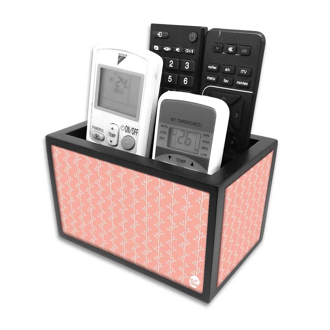 Organizer For TV AC Remotes - Soft Pink Branches Nutcase