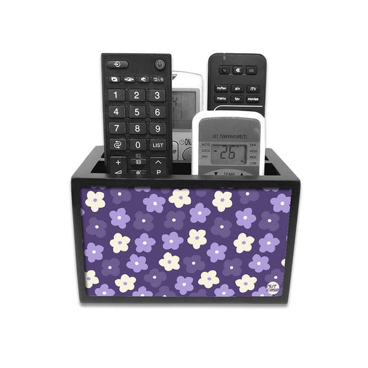 Organizer For TV AC Remotes - Purple Flowers Nutcase