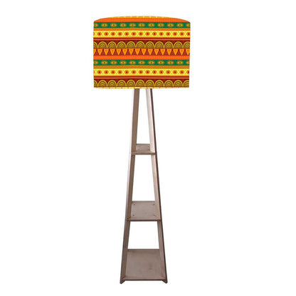 Wooden Floor Lamp  -  Aztec Yellow Nutcase