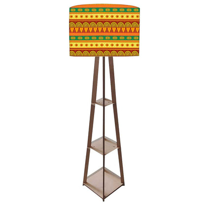 Wooden Floor Lamp  -  Aztec Yellow Nutcase