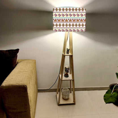 Floor Lamps For Living Room with Shelf - Aztec Pink Nutcase