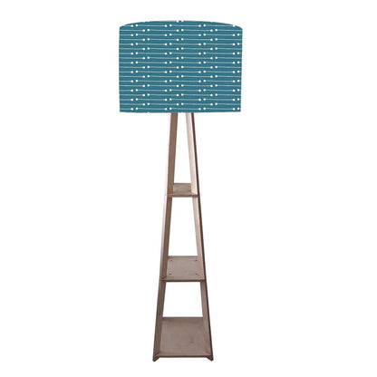 Blue Tall Lamp Wooden Lamp Light for Bedside Room Nutcase