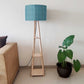 Blue Tall Lamp Wooden Lamp Light for Bedside Room Nutcase