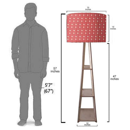 Shelf Tripod Floor Lamp  -   My Mojo Pink Nutcase