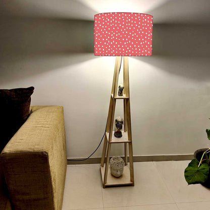 Pink Wooden Tripod Lamp for Living Room Nutcase