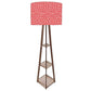Pink Wooden Tripod Lamp for Living Room Nutcase