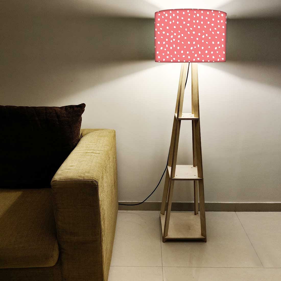 Pink Wooden Tripod Lamp for Living Room Nutcase