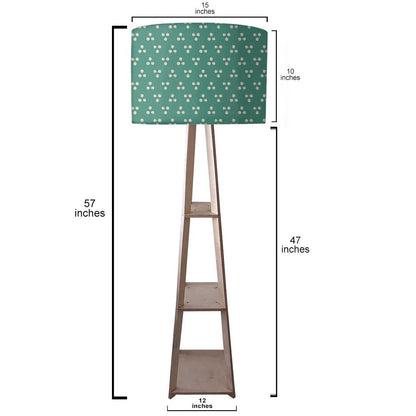 Large Wooden Floor Lamp  -   Blue Dots Nutcase