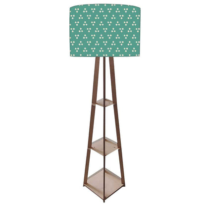 Large Wooden Floor Lamp  -   Blue Dots Nutcase