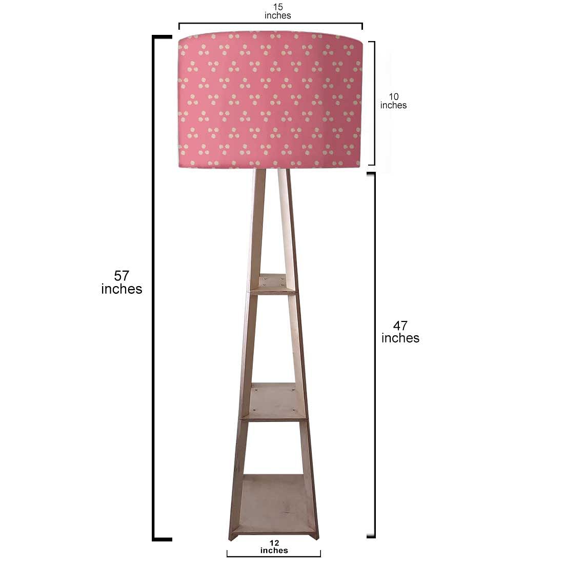Tripod Wooden Floor Lamps for Bedroom  - Pink Dots Nutcase