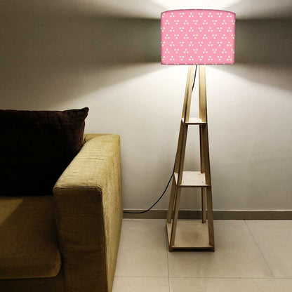 Tripod Wooden Floor Lamps for Bedroom  - Pink Dots Nutcase