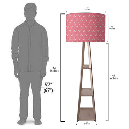 Tripod Wooden Floor Lamps for Bedroom  - Pink Dots Nutcase