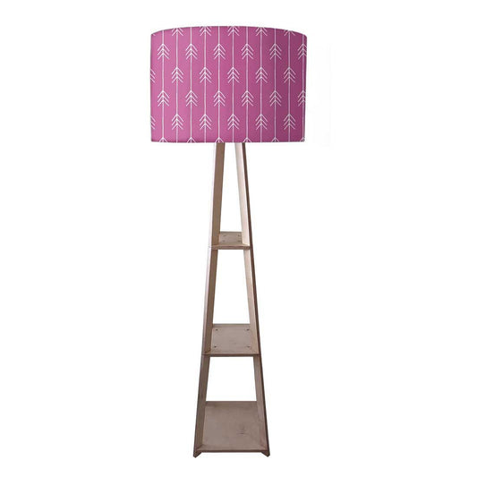 Wooden Corner Lamps with Shelves  -  Purple Pink Arrows Nutcase