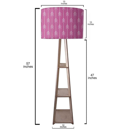 Wooden Corner Lamps with Shelves  -  Purple Pink Arrows Nutcase