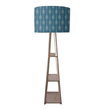 Wooden Floor Lamp  -   Blue Arrows Nutcase