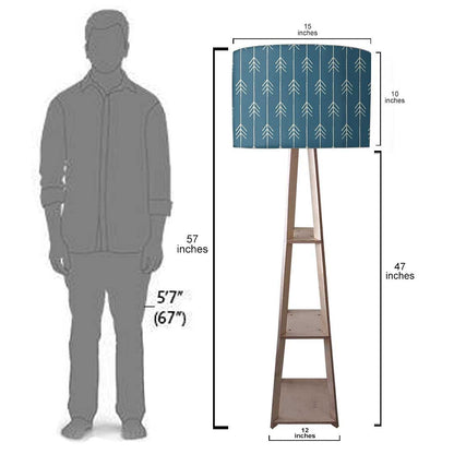 Wooden Floor Lamp  -   Blue Arrows Nutcase