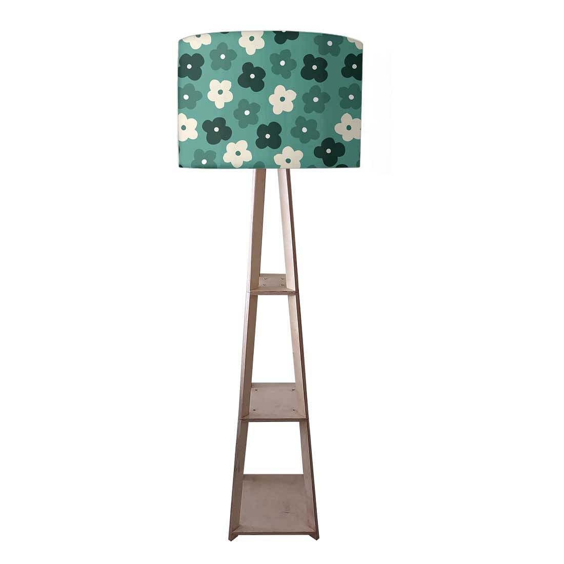 Floor Lamps For Living Room  -   Teal Flowers Nutcase