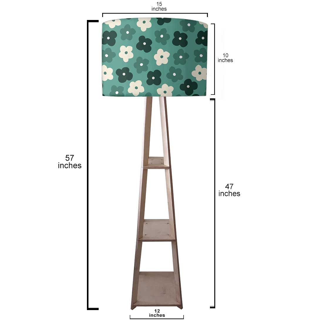 Floor Lamps For Living Room  -   Teal Flowers Nutcase