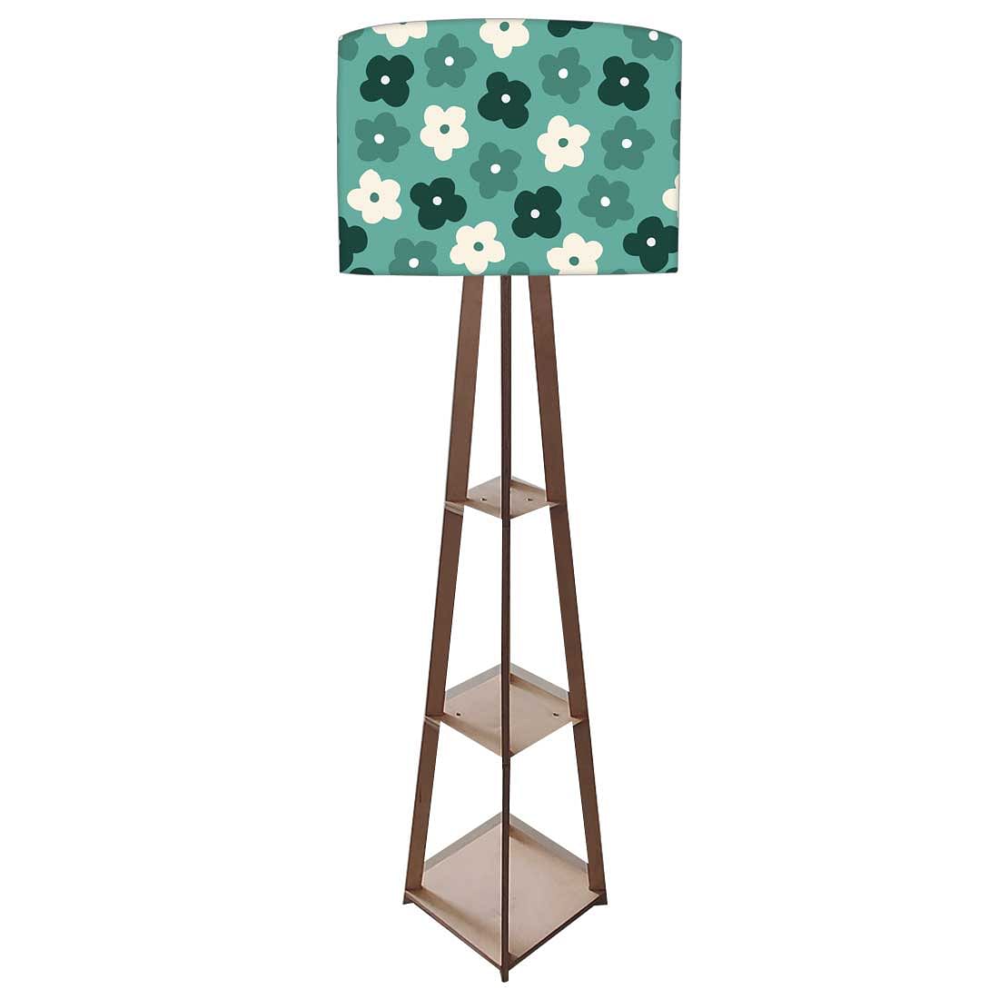 Floor Lamps For Living Room  -   Teal Flowers Nutcase